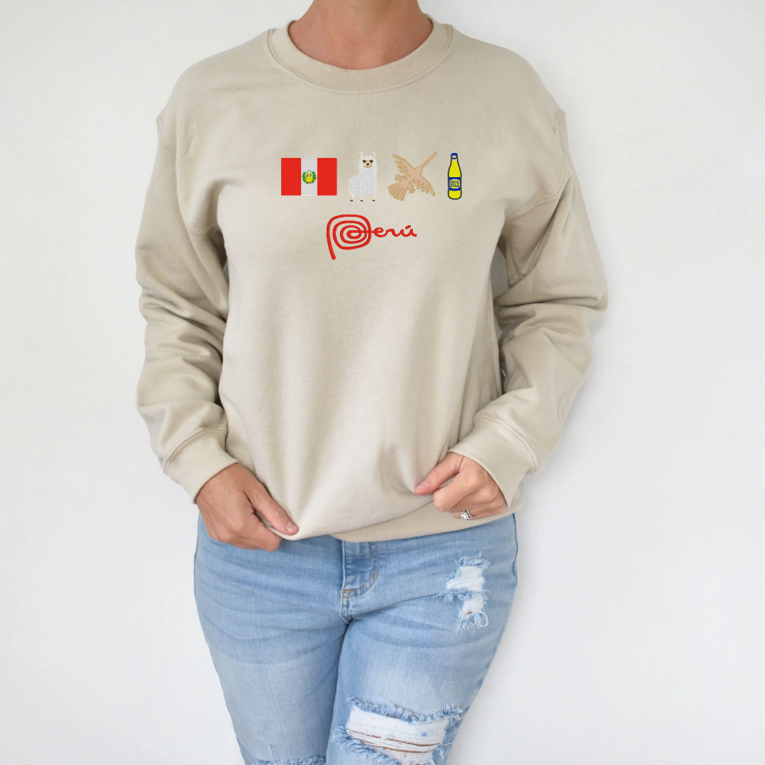 Festive Peru Embroidered Sweatshirt