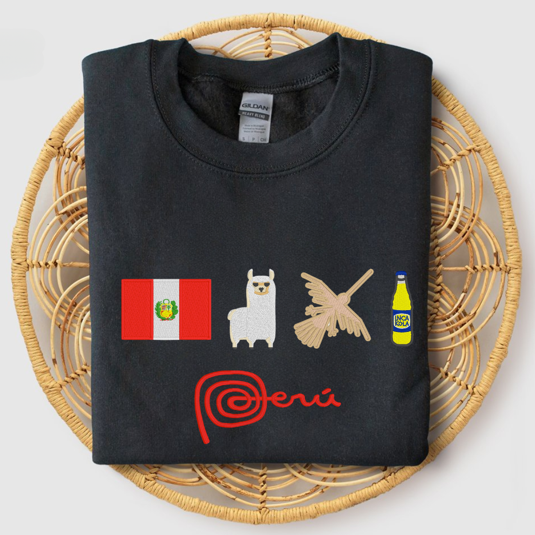 Festive Peru Embroidered Sweatshirt