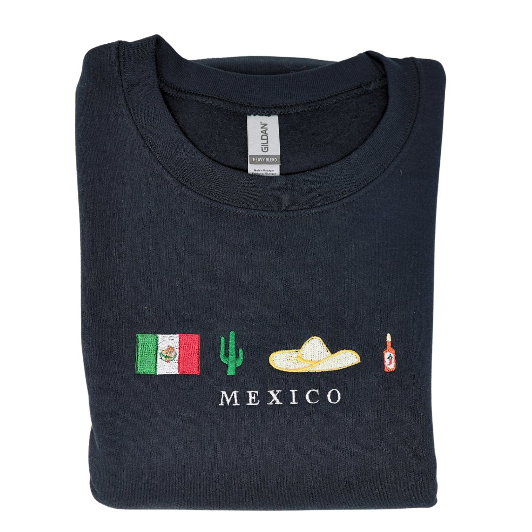 Vibrant Mexico Embroidered Sweatshirt - Embroiderzilla
