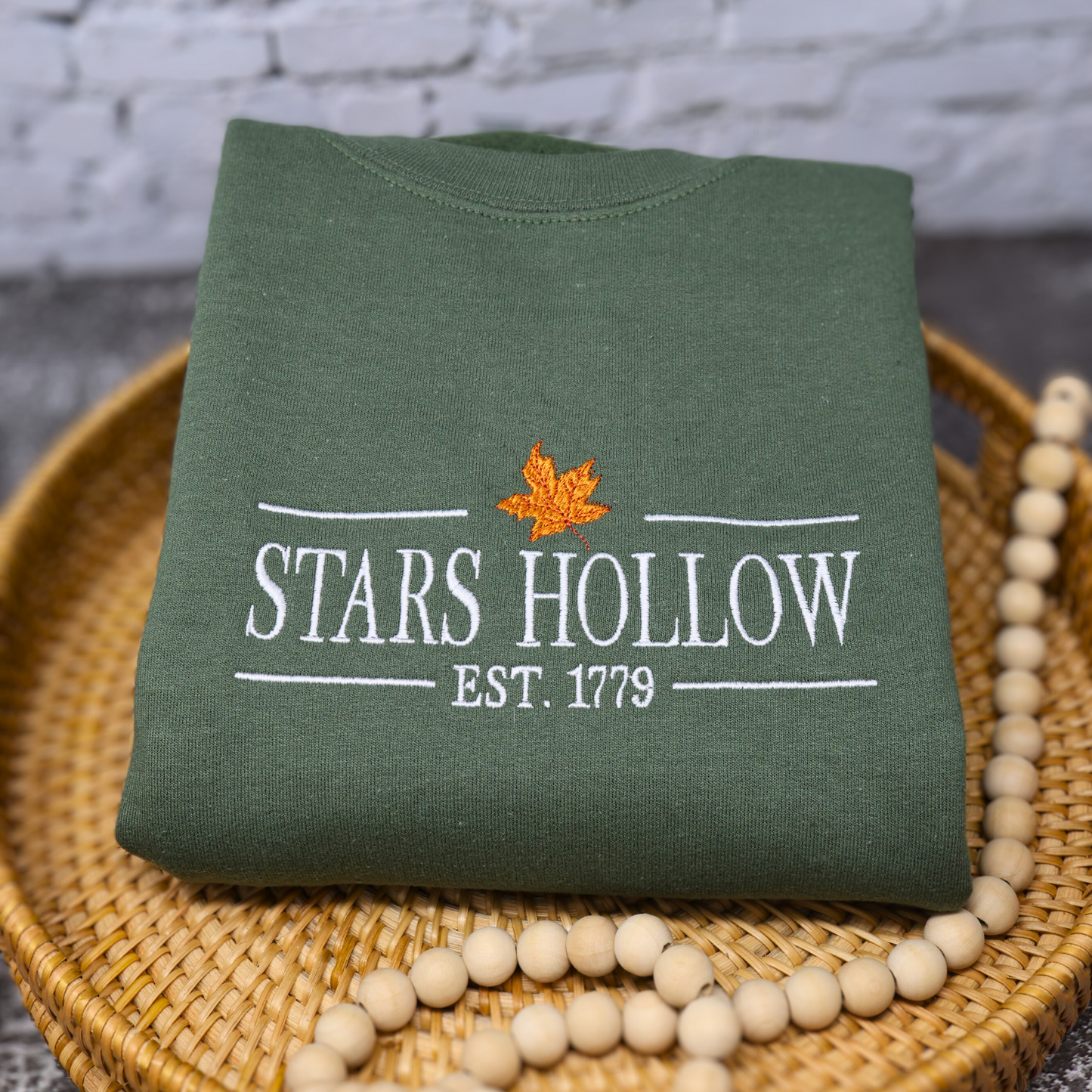 Stars Hollow 1779 Embroidered Crewneck Sweatshirt - Embroiderzilla