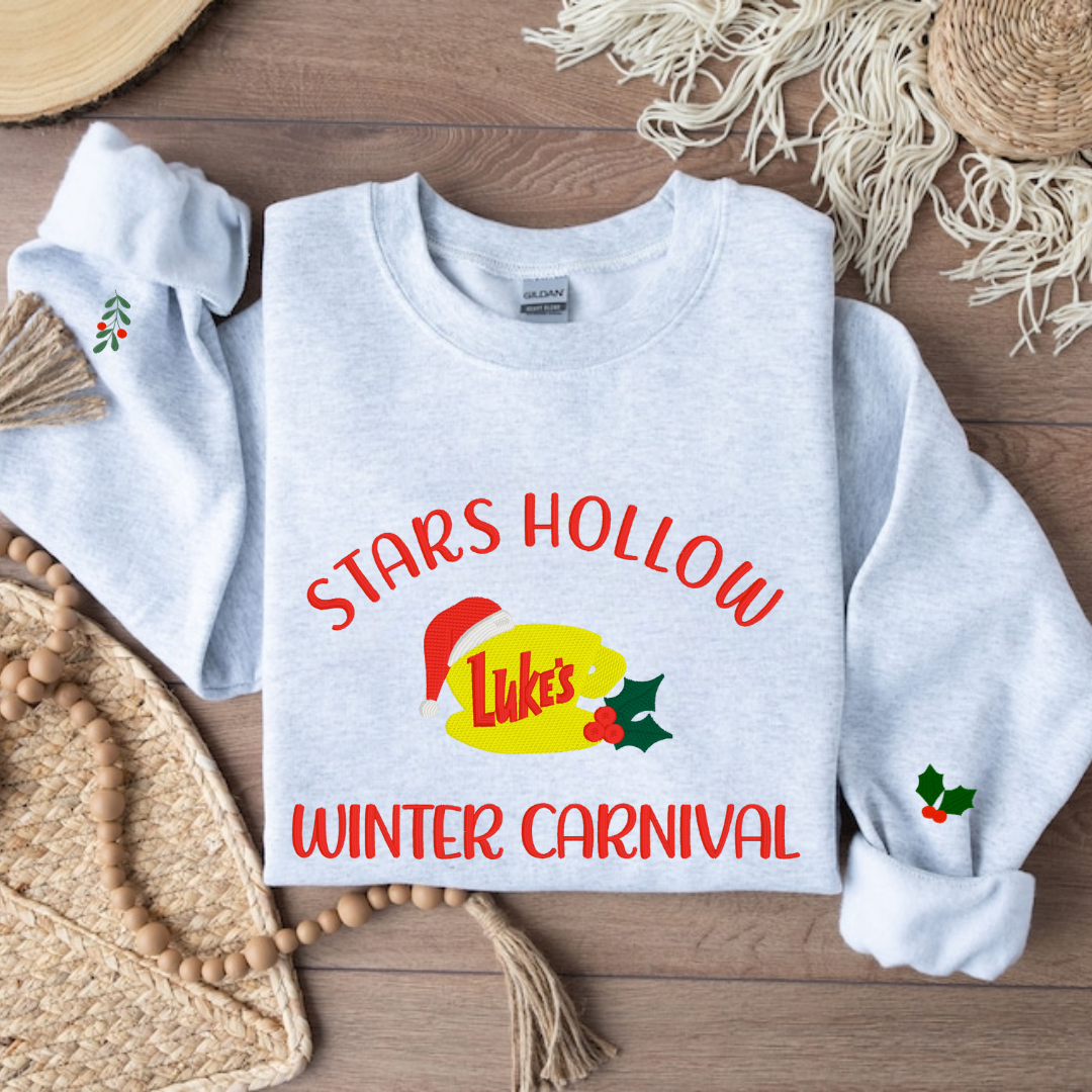 Stars Hollow Winter Carnival Embroidered Sweatshirt