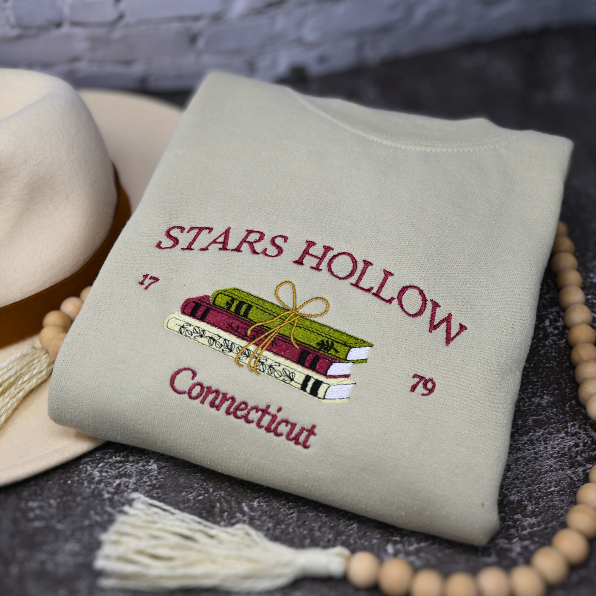 Stars Hollow 1770 Connecticut Embroidered Sweatshirt - Embroiderzilla