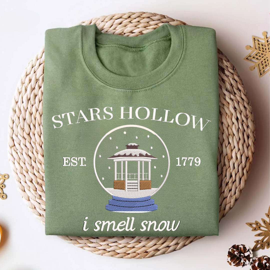 Stars Hollow 'I Smell Snow' Embroidered Sweatshirt