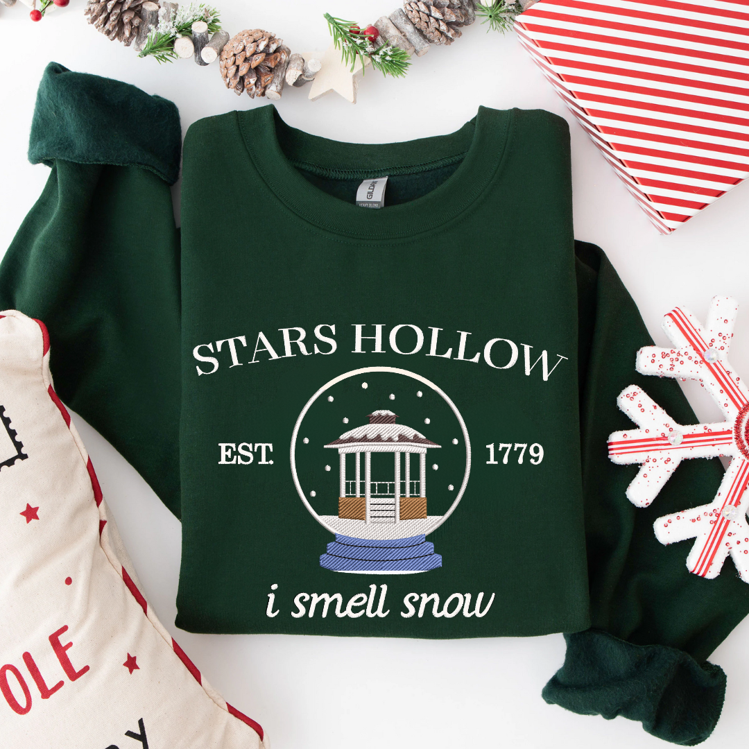 Stars Hollow 'I Smell Snow' Embroidered Sweatshirt