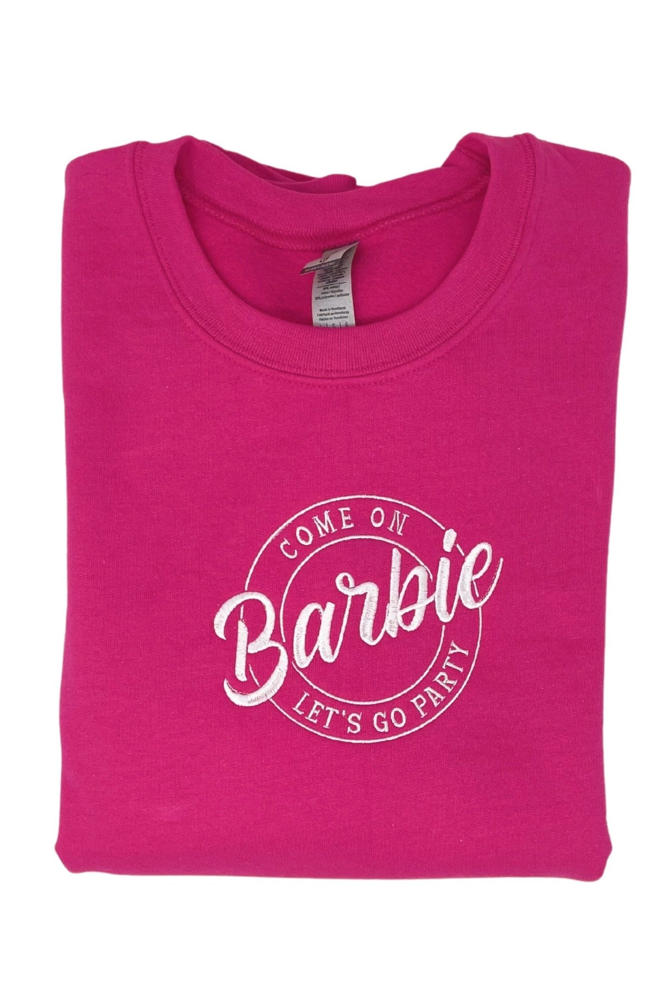 Barbie Embroidered Crewneck Sweatshirt - Embroiderzilla