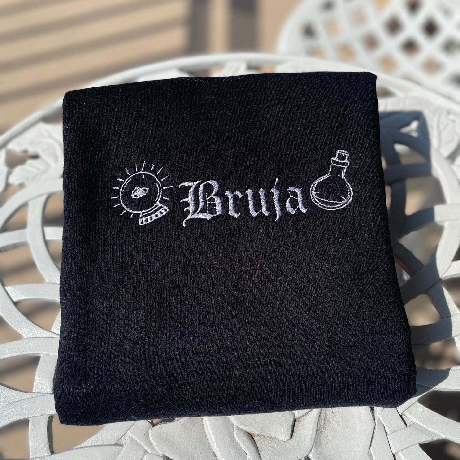 Bruja (Witch) Halloween Embroidered Sweatshirt - Embroiderzilla