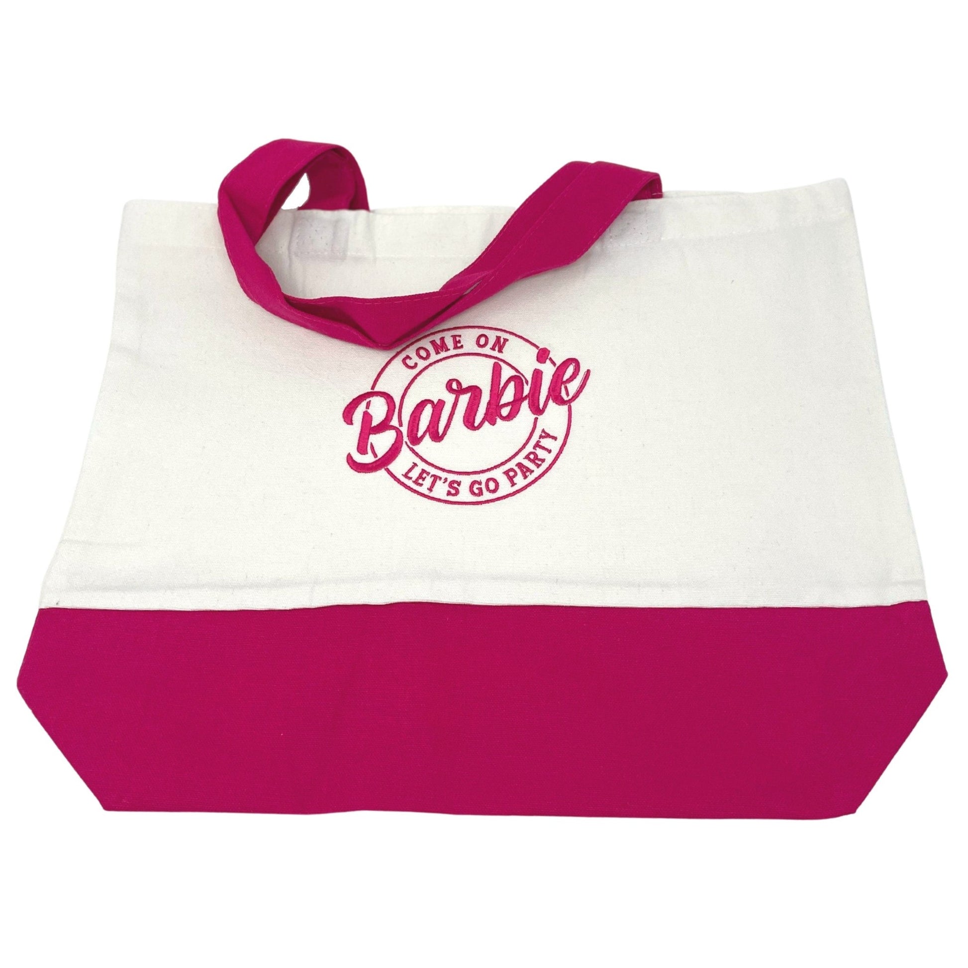 Come on Barbie, Let's Go Party Embroidered Tote Bags - Embroiderzilla