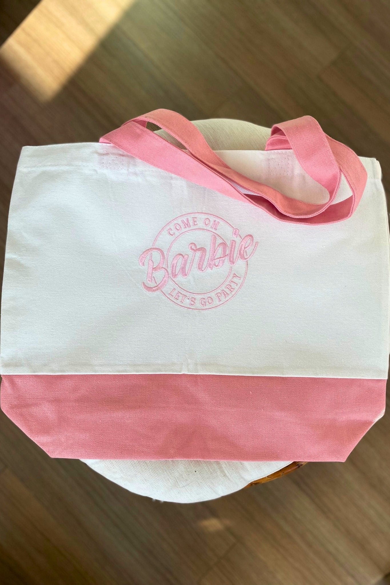 Come on Barbie, Let's Go Party Embroidered Tote Bags - Embroiderzilla