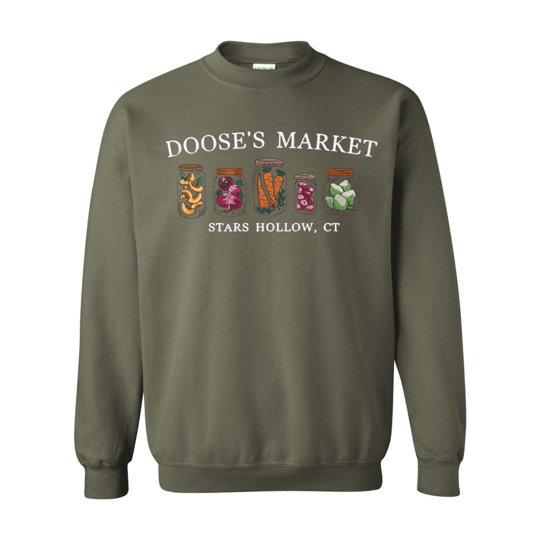 Doose's Market Mason Jars Embroidered Sweatshirt - Embroiderzilla