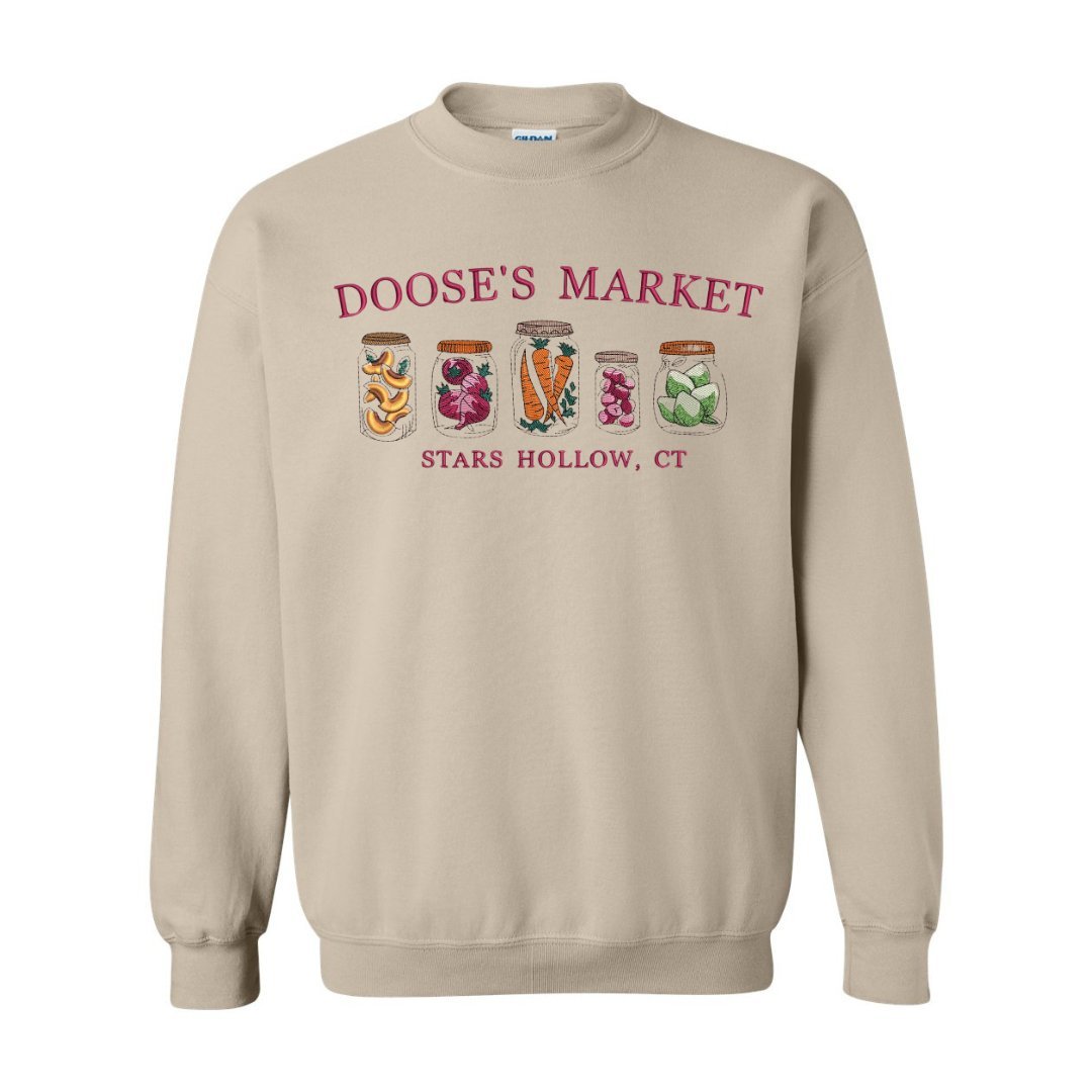 Doose's Market Mason Jars Embroidered Sweatshirt - Embroiderzilla