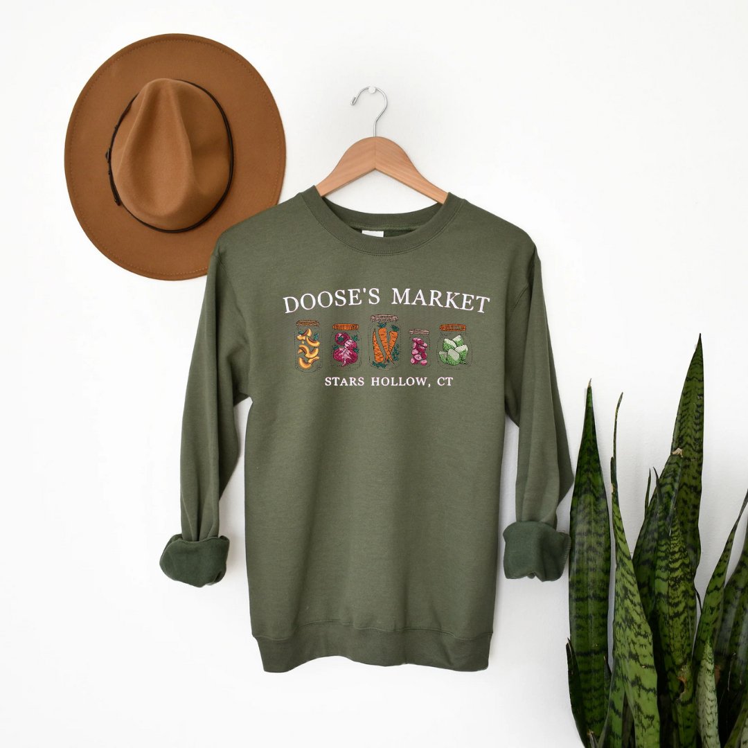 Doose's Market Mason Jars Embroidered Sweatshirt - Embroiderzilla