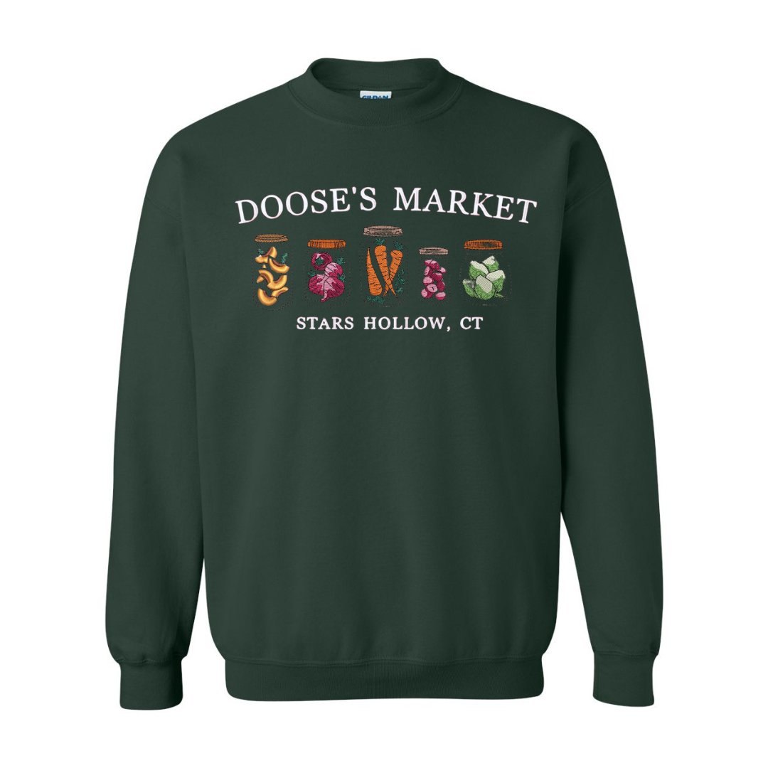 Doose's Market Mason Jars Embroidered Sweatshirt - Embroiderzilla