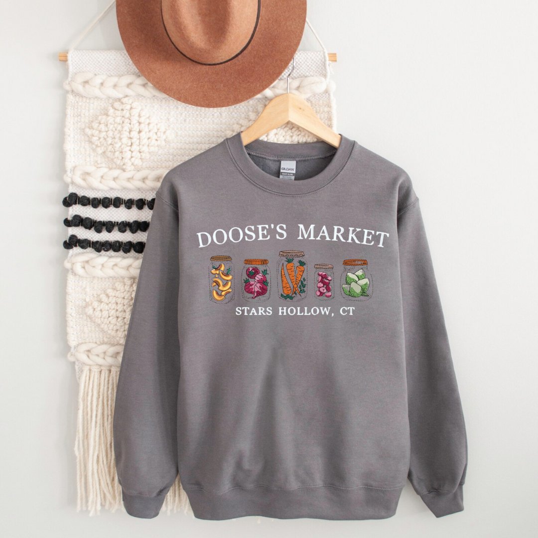 Doose's Market Mason Jars Embroidered Sweatshirt - Embroiderzilla