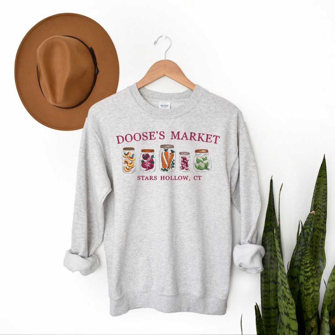 Doose's Market Mason Jars Embroidered Sweatshirt - Embroiderzilla