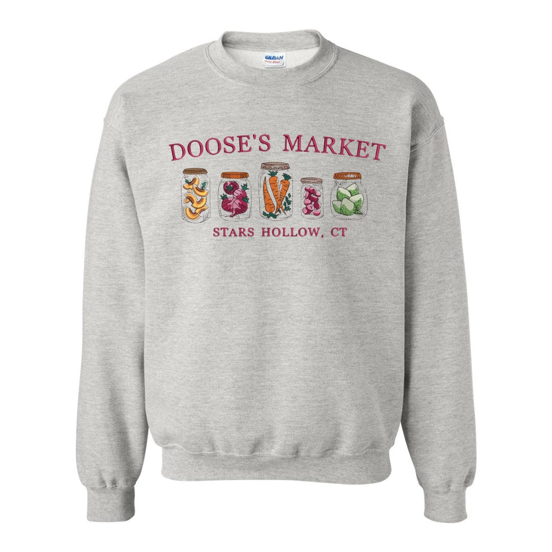 Doose's Market Mason Jars Embroidered Sweatshirt - Embroiderzilla