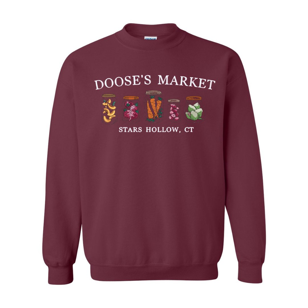 Doose's Market Mason Jars Embroidered Sweatshirt - Embroiderzilla