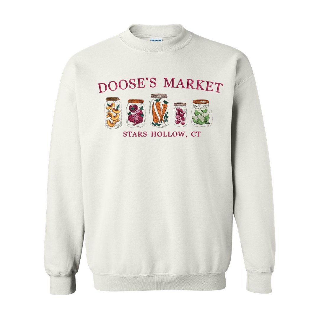 Doose's Market Mason Jars Embroidered Sweatshirt - Embroiderzilla