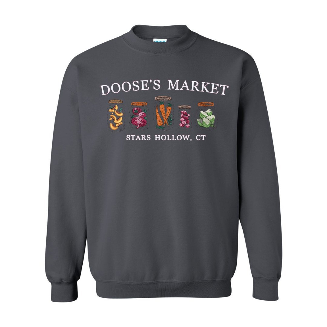 Doose's Market Mason Jars Embroidered Sweatshirt - Embroiderzilla