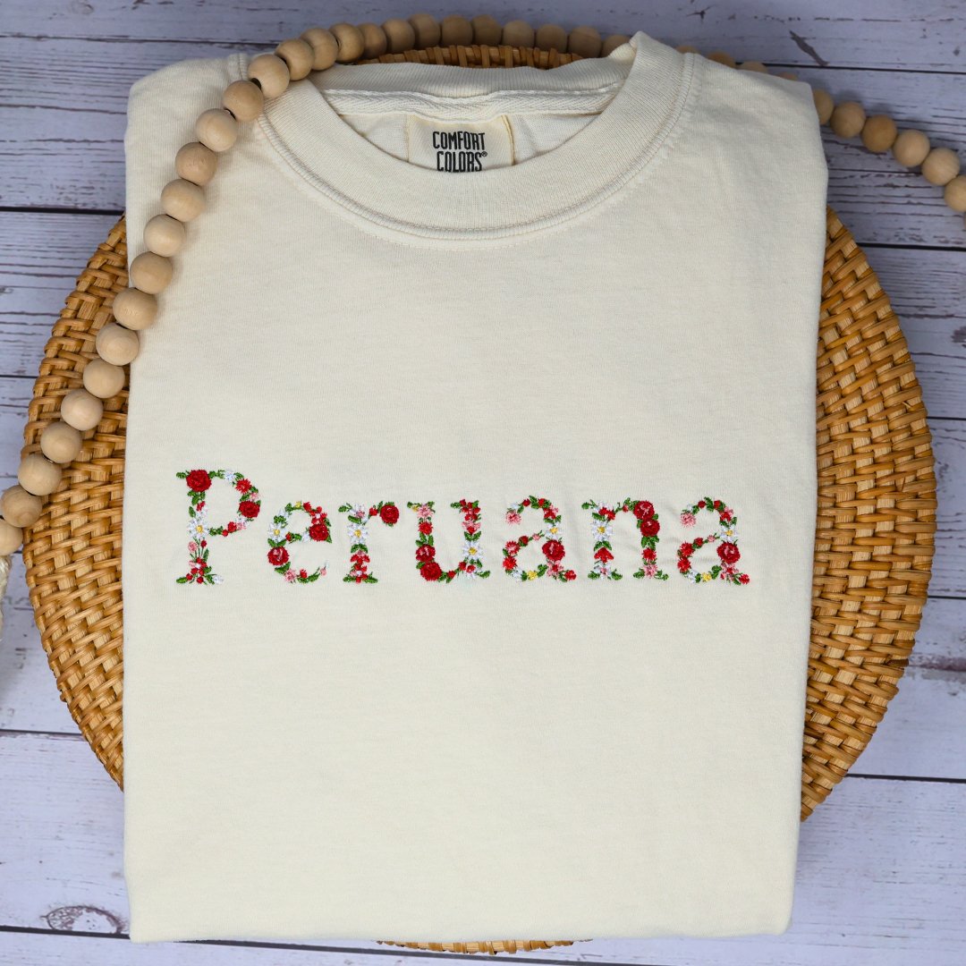 Embroidered "Peruana" T - Shirt - A Blend of Comfort and Cultural Pride - Embroiderzilla