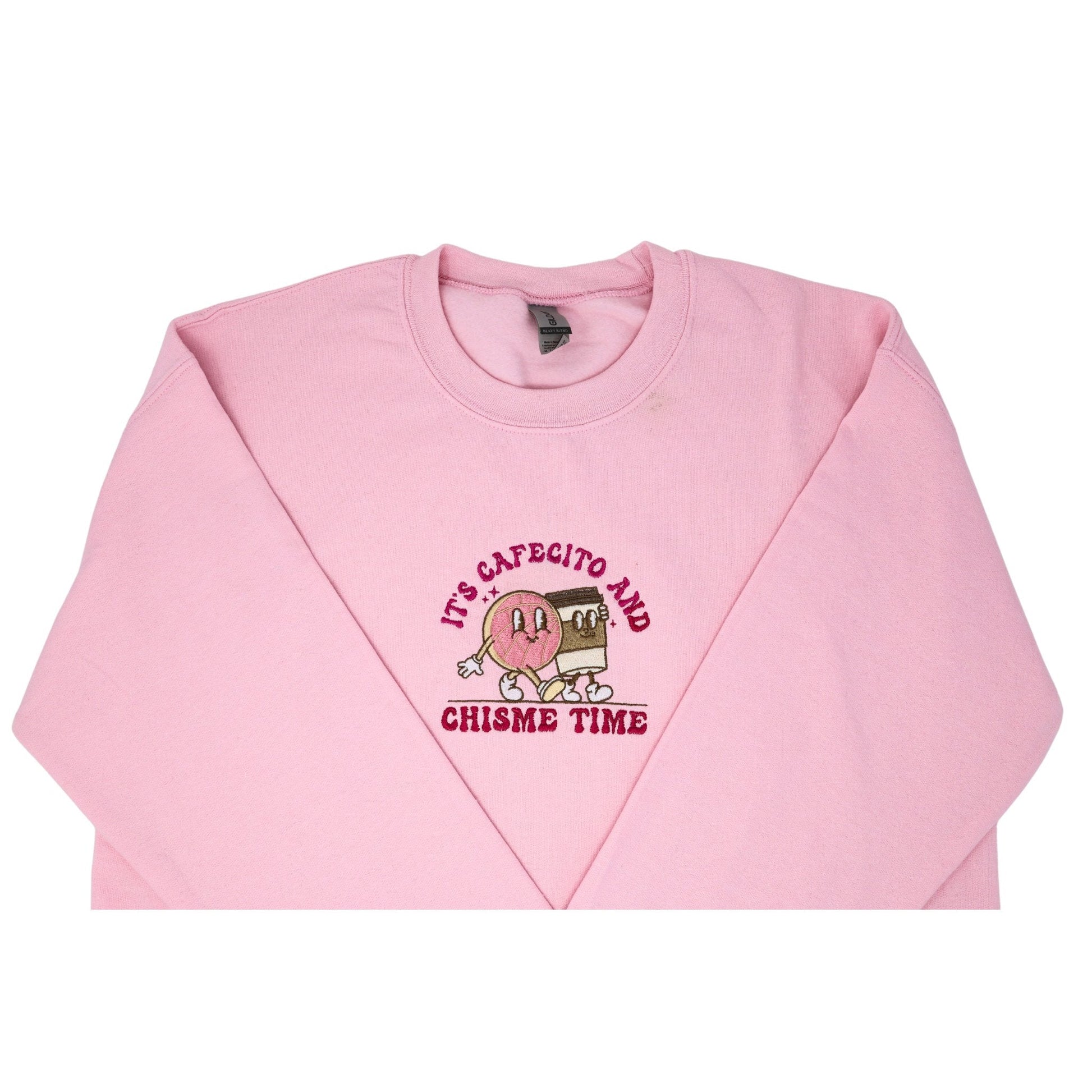 It's Cafecito and Chisme Time Embroidered Sweatshirt - Embroiderzilla