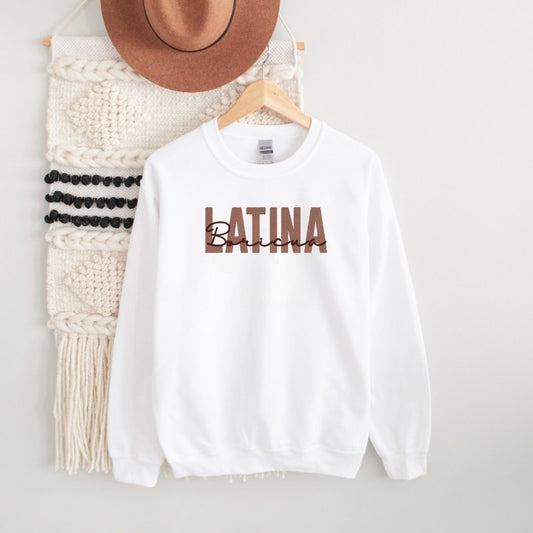 Latina Boricua Embroidered Sweatshirt - Embroiderzilla