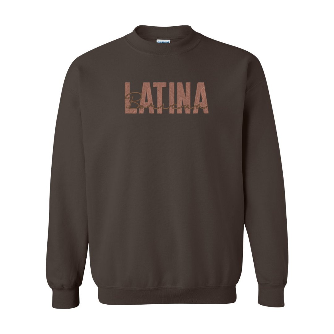 Latina Boricua Embroidered Sweatshirt - Embroiderzilla