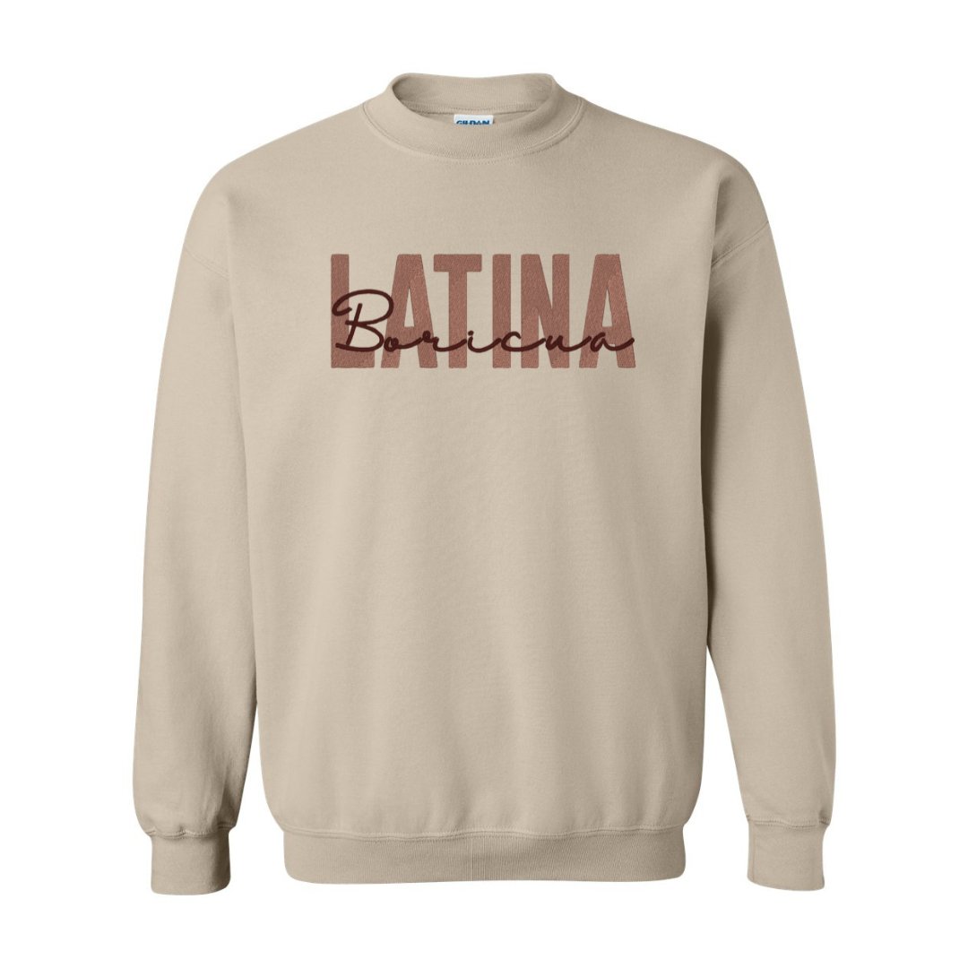 Latina Boricua Embroidered Sweatshirt - Embroiderzilla