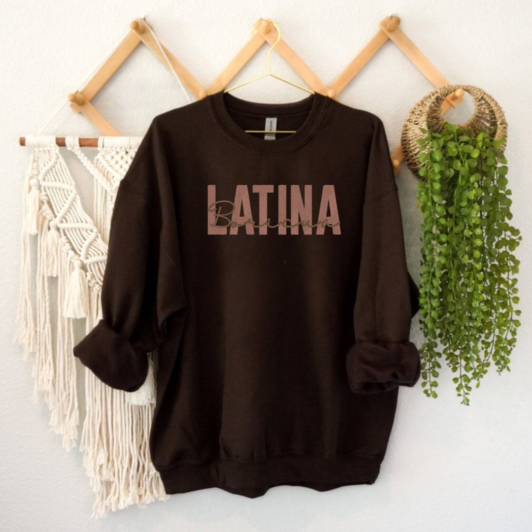 Latina Boricua Embroidered Sweatshirt - Embroiderzilla