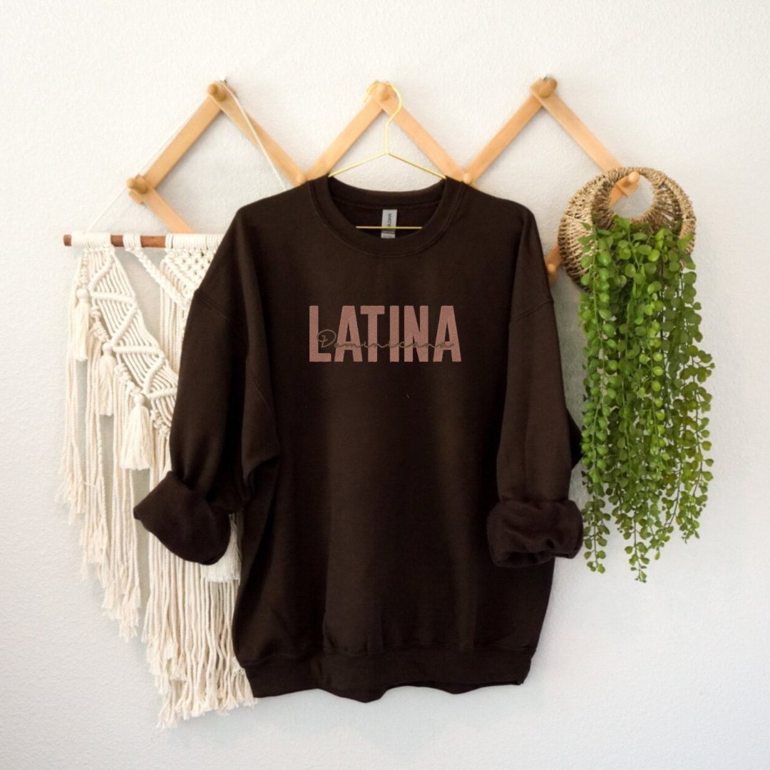 Latina Dominicana Embroidered Sweatshirt - Embroiderzilla