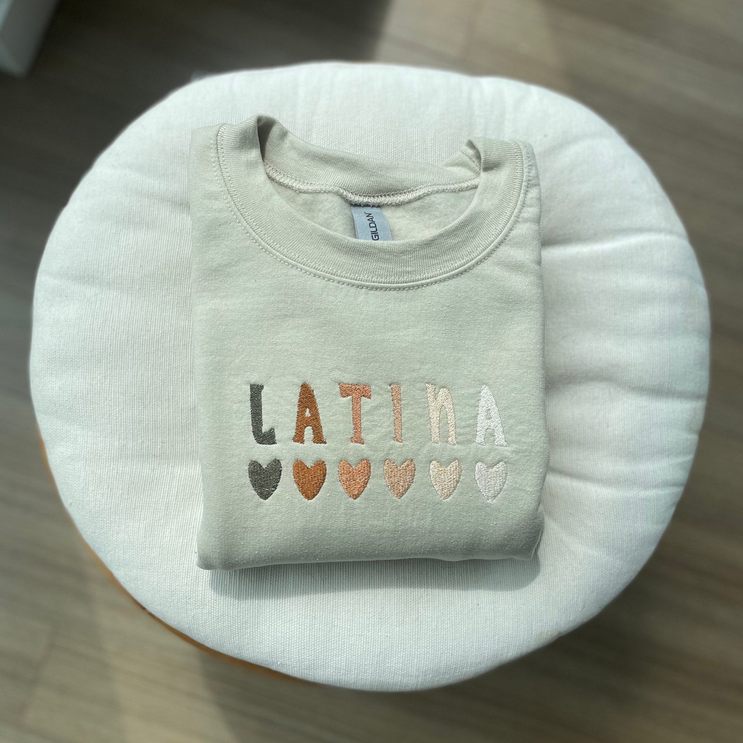 Latina Hearts Embroidered Sweatshirt - Embroiderzilla