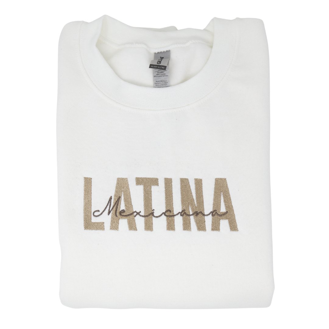 Latina Mexicana Embroidered Sweatshirt, Latina Sweatshirt - Embroiderzilla