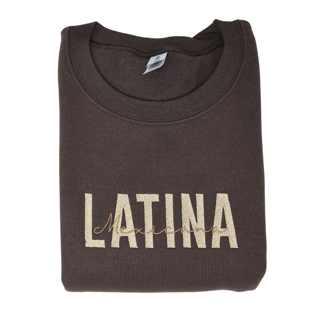 Latina Mexicana Embroidered Sweatshirt, Latina Sweatshirt - Embroiderzilla