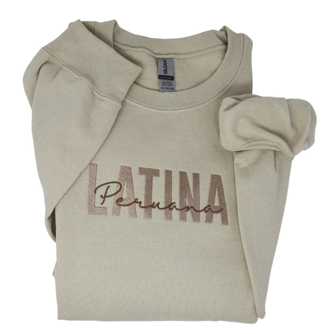 Latina Peruana Embrodiered Sweatshirt - Embroiderzilla