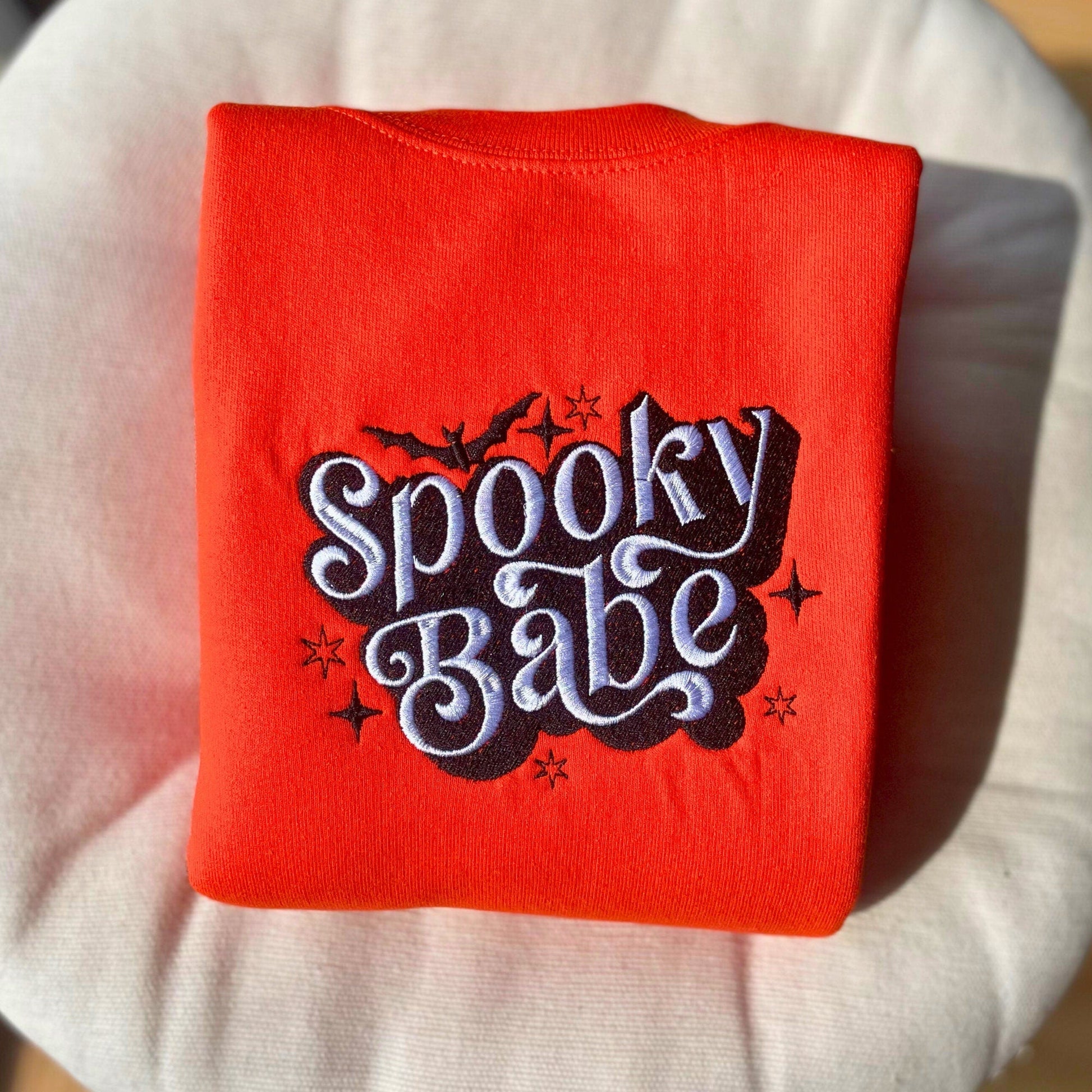 Spooky Babe Embroidered Sweatshirt - Embroiderzilla