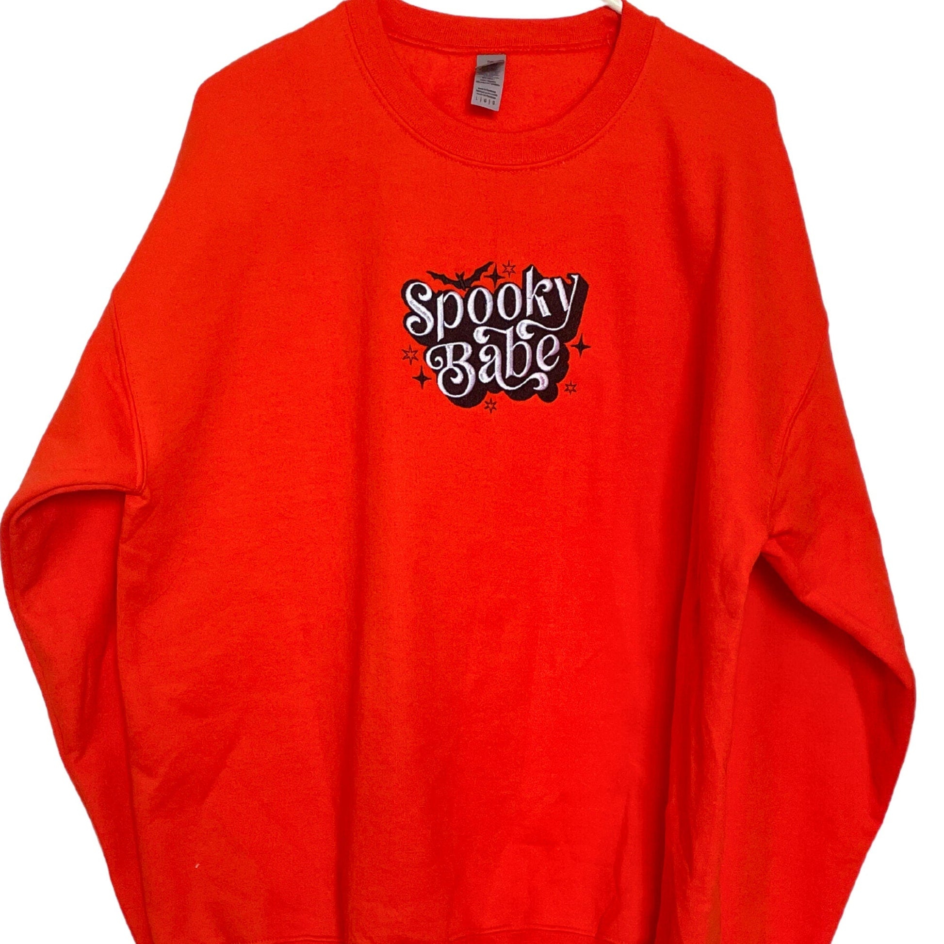 Spooky Babe Embroidered Sweatshirt - Embroiderzilla