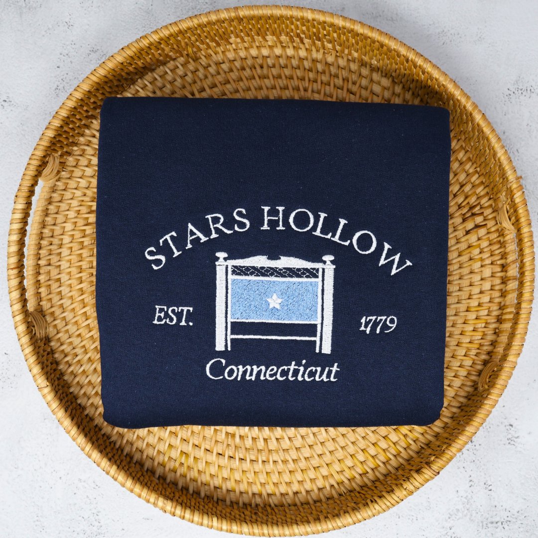 Stars Hollow Connecticut Est 1779 Embroidered Sweater - Embroiderzilla