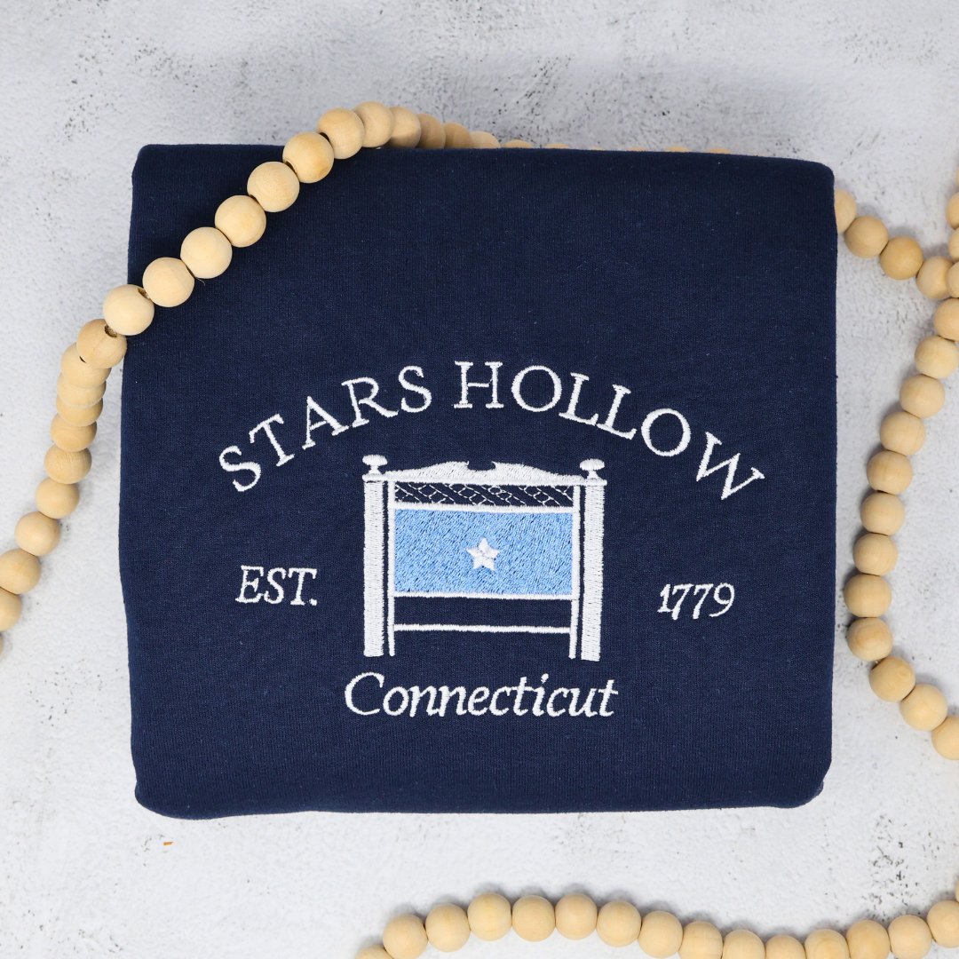 Stars Hollow Connecticut Est 1779 Embroidered Sweater - Embroiderzilla