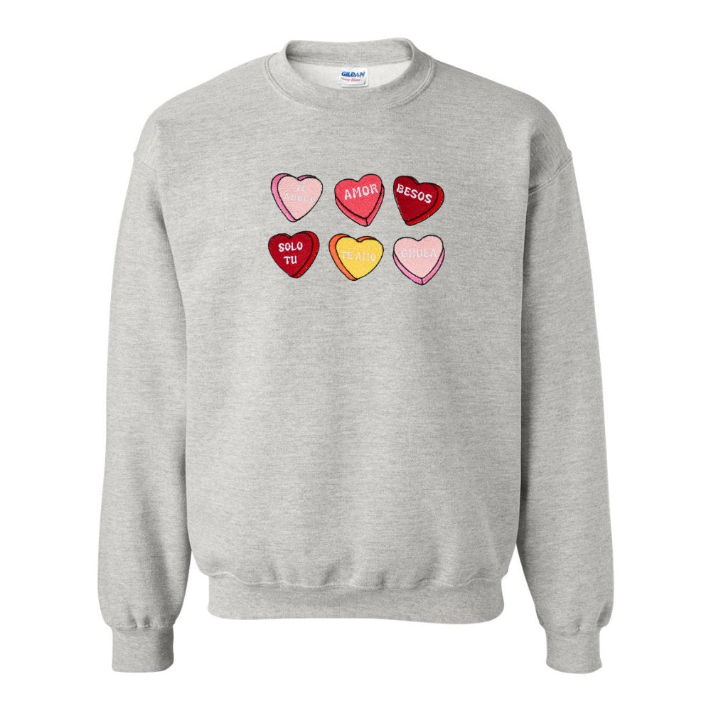 Sweeter Together: Candy Hearts Embroidered Sweatshirt Collection - Embroiderzilla