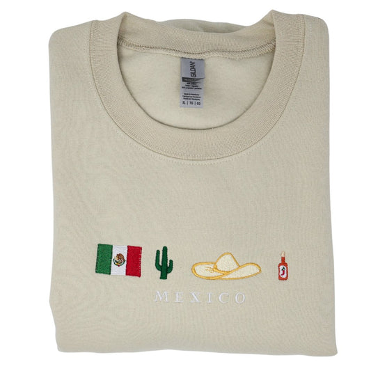 Vibrant Mexico Embroidered Sweatshirt - Embroiderzilla